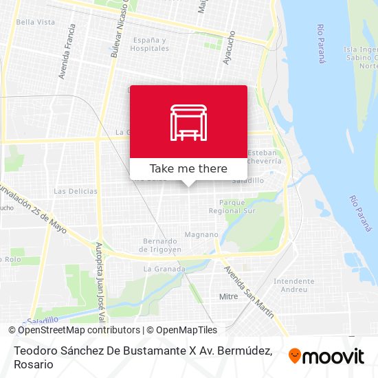 Teodoro Sánchez De Bustamante X Av. Bermúdez map