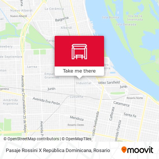Pasaje Rossini X República Dominicana map