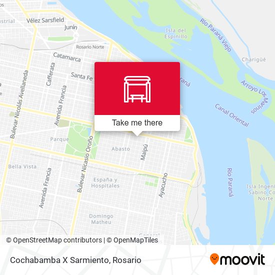 Cochabamba X Sarmiento map