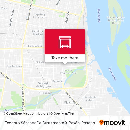 Teodoro Sánchez De Bustamante X Pavón map