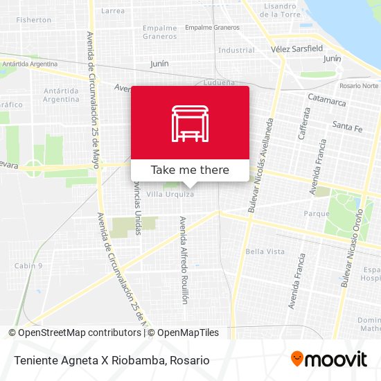 Teniente Agneta X Riobamba map