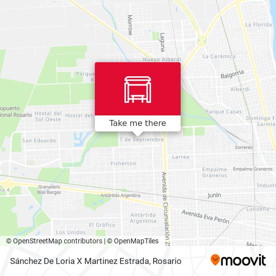 Sánchez De Loria X Martinez Estrada map