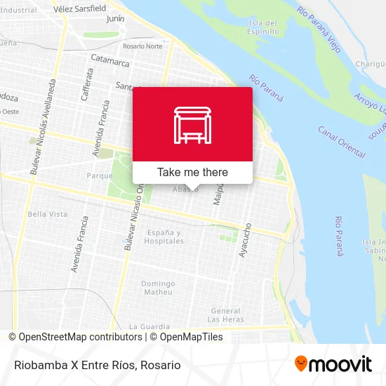 Riobamba X Entre Ríos map