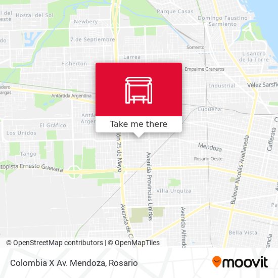 Mapa de Colombia X Av. Mendoza