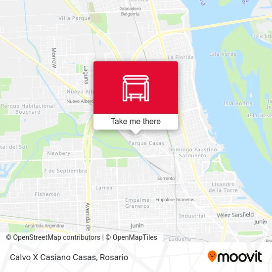 Calvo X Casiano Casas map