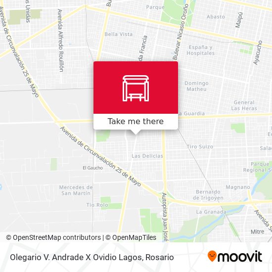 Mapa de Olegario V. Andrade X Ovidio Lagos