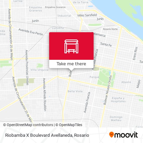 Mapa de Riobamba X Boulevard Avellaneda