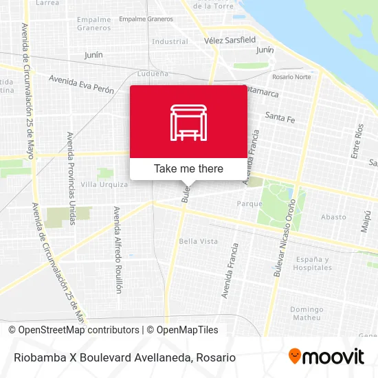 Riobamba X Boulevard Avellaneda map