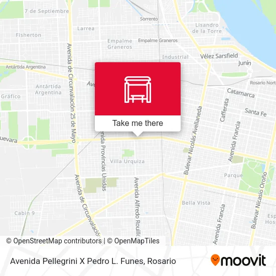Mapa de Avenida Pellegrini X Pedro L. Funes