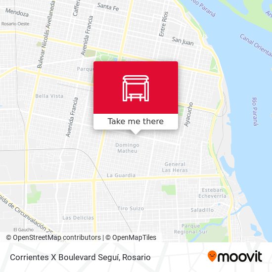 Corrientes X Boulevard Seguí map