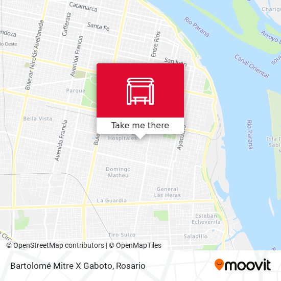 Bartolomé Mitre X Gaboto map