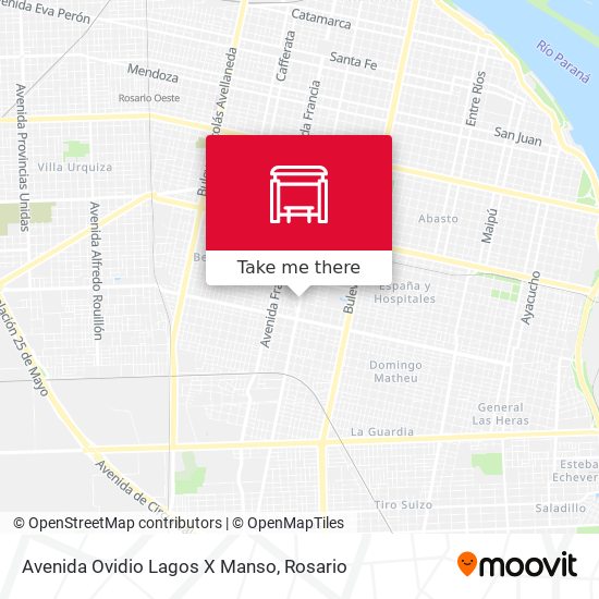Avenida Ovidio Lagos X Manso map