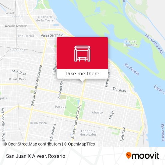 San Juan X Alvear map