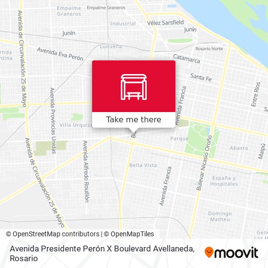 Avenida Presidente Perón X Boulevard Avellaneda map