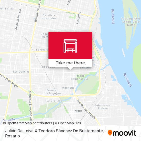 Mapa de Julián De Leiva X Teodoro Sánchez De Bustamante