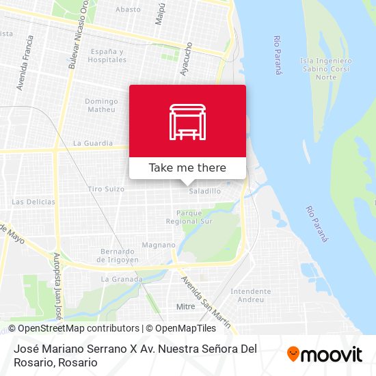 José Mariano Serrano X Av. Nuestra Señora Del Rosario map
