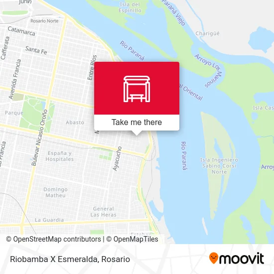 Riobamba X Esmeralda map