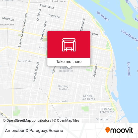 Amenabar X Paraguay map