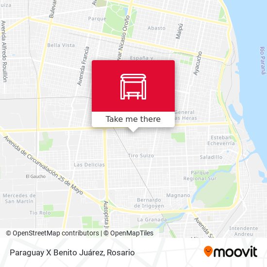 Paraguay X Benito Juárez map