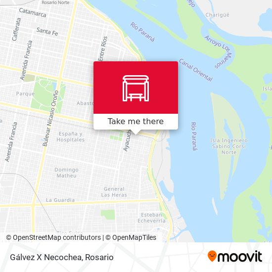 Mapa de Gálvez X Necochea