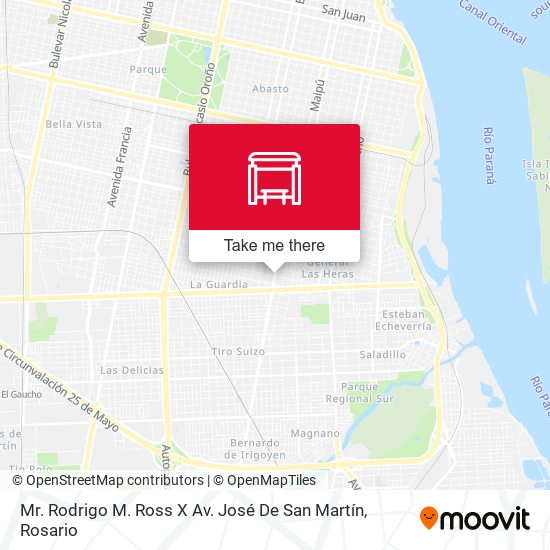 Mr. Rodrigo M. Ross X Av. José De San Martín map