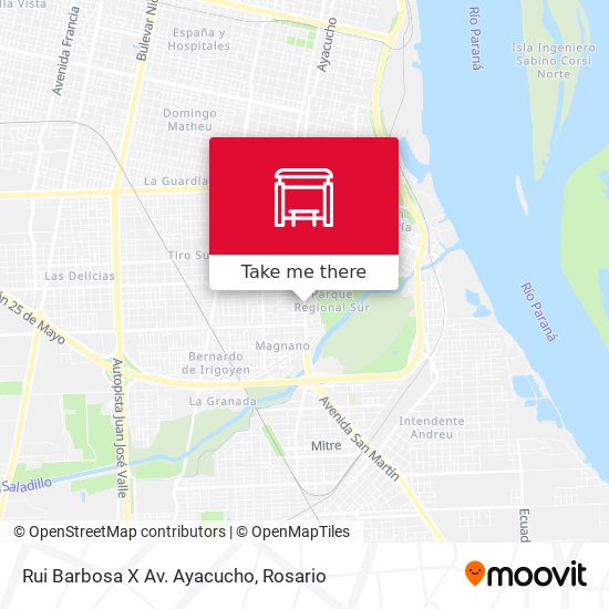 Rui Barbosa X Av. Ayacucho map