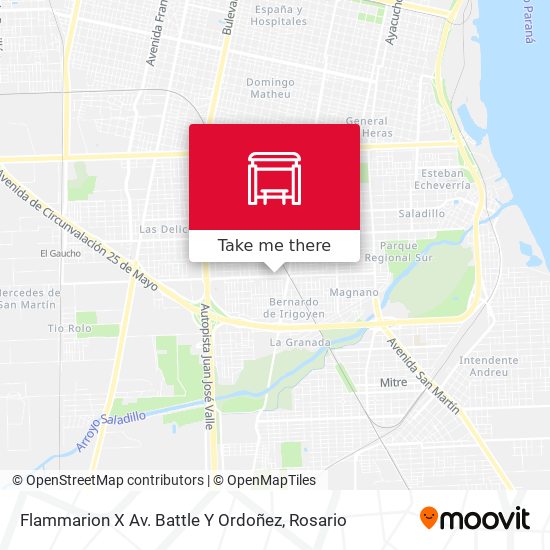 Mapa de Flammarion X Av. Battle Y Ordoñez