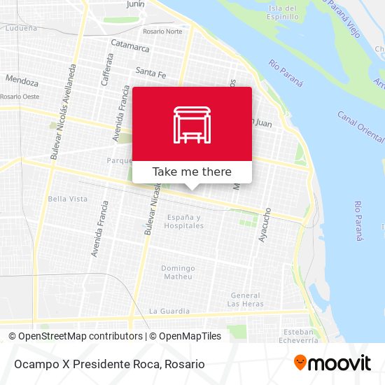Mapa de Ocampo X Presidente Roca