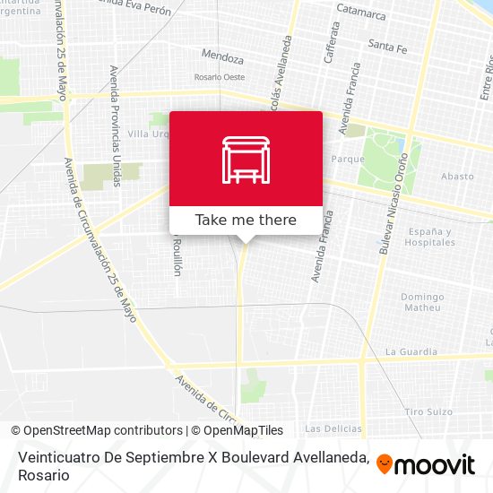 Veinticuatro De Septiembre X Boulevard Avellaneda map