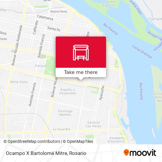 Ocampo X Bartolomé Mitre map