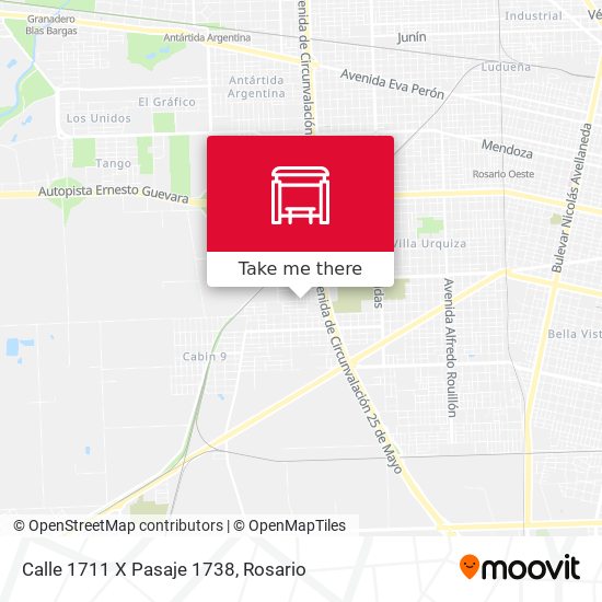Mapa de Calle 1711 X Pasaje 1738