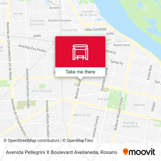 Avenida Pellegrini X Boulevard Avellaneda map
