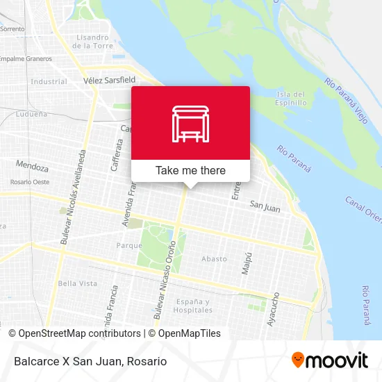 Balcarce X San Juan map