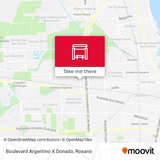 Boulevard Argentino X Donado map