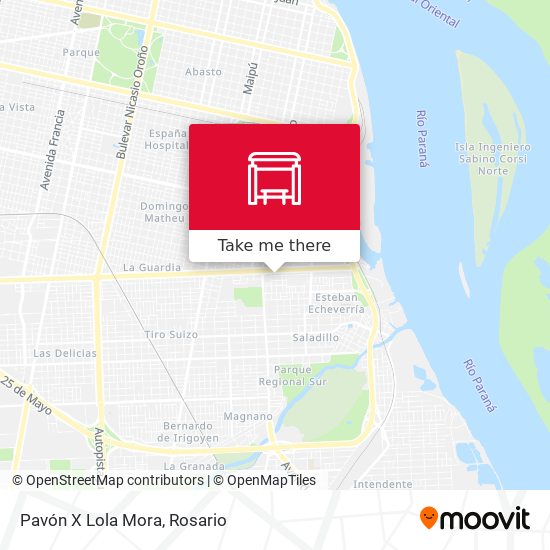 Mapa de Pavón X Lola Mora