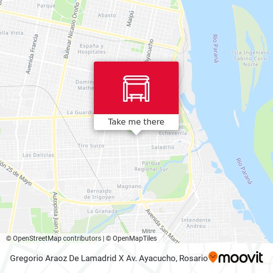 Gregorio Araoz De Lamadrid X Av. Ayacucho map