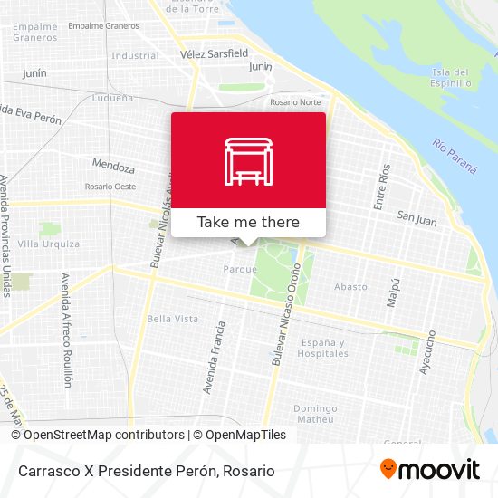 Carrasco X Presidente Perón map