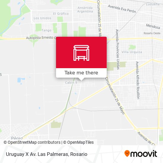 Uruguay X Av. Las Palmeras map
