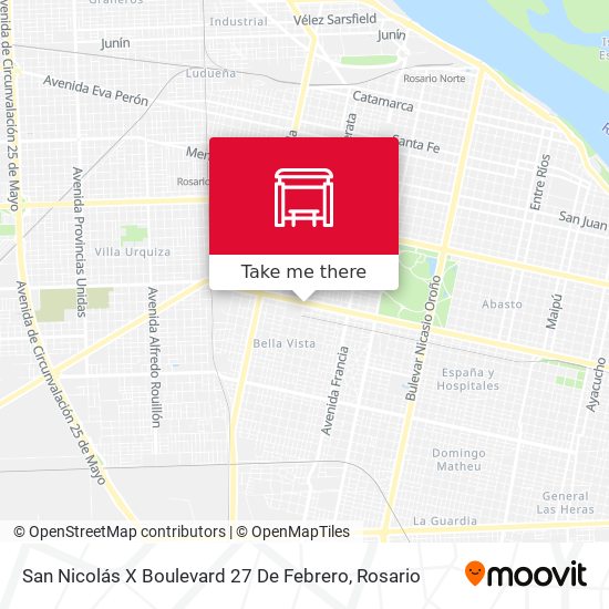 Mapa de San Nicolás X Boulevard 27 De Febrero