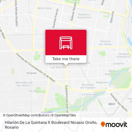Mapa de Hilarión De La Quintana X Boulevard Nicasio Oroño