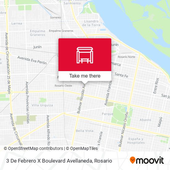3 De Febrero X Boulevard Avellaneda map