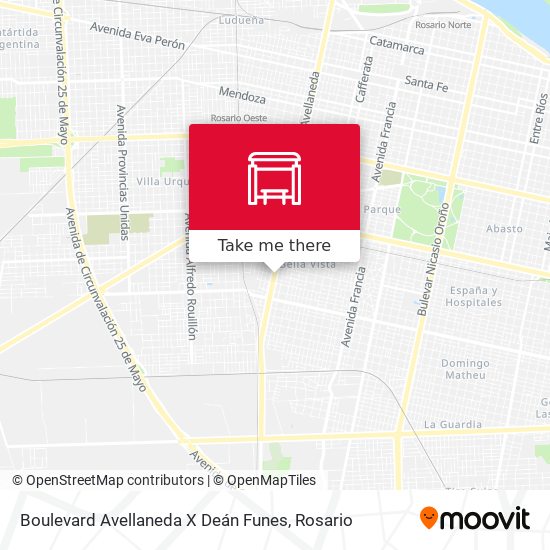 Boulevard Avellaneda X Deán Funes map