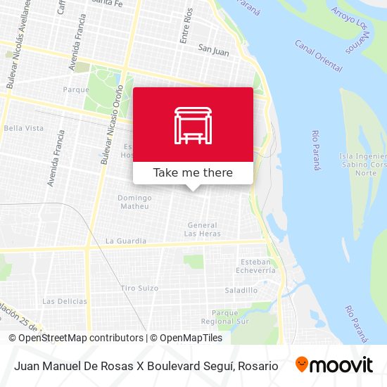 Juan Manuel De Rosas X Boulevard Seguí map