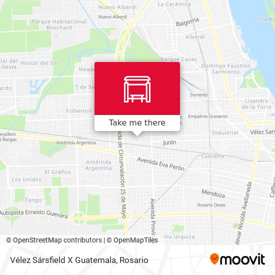 Vélez Sársfield X Guatemala map