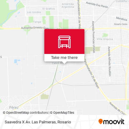 Saavedra X Av. Las Palmeras map