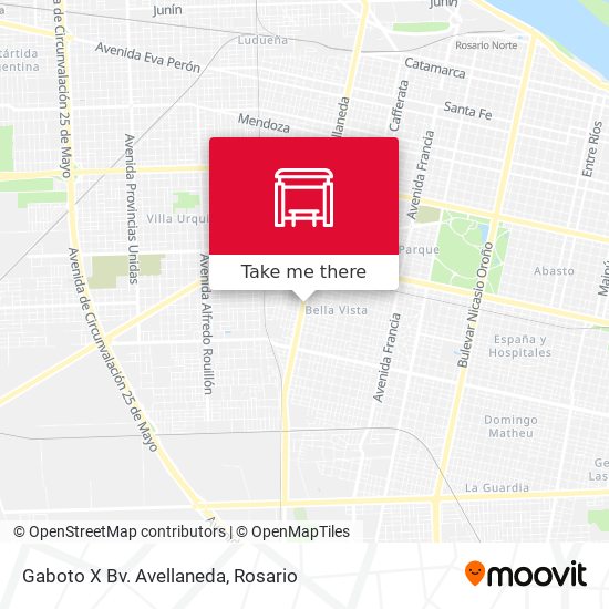 Mapa de Gaboto X Bv. Avellaneda