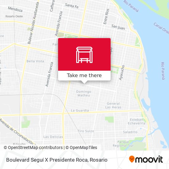 Boulevard Seguí X Presidente Roca map