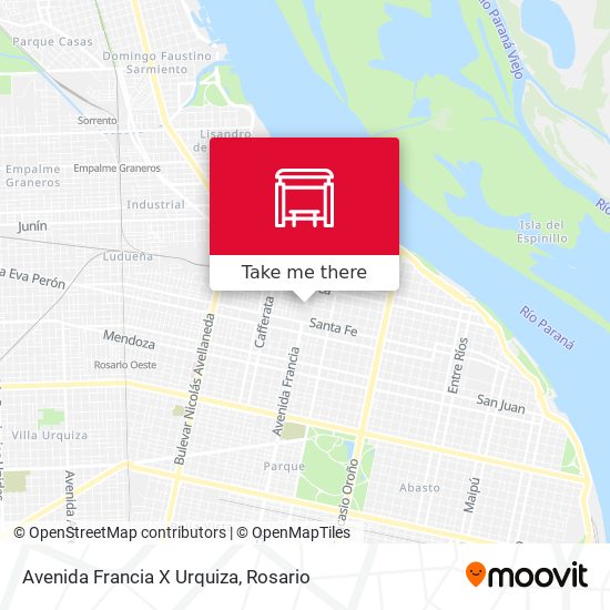 Avenida Francia X Urquiza map