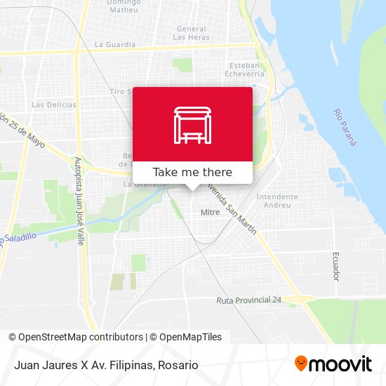 Mapa de Juan Jaures X Av. Filipinas