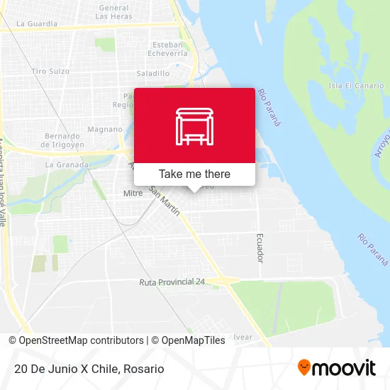 20 De Junio X Chile map